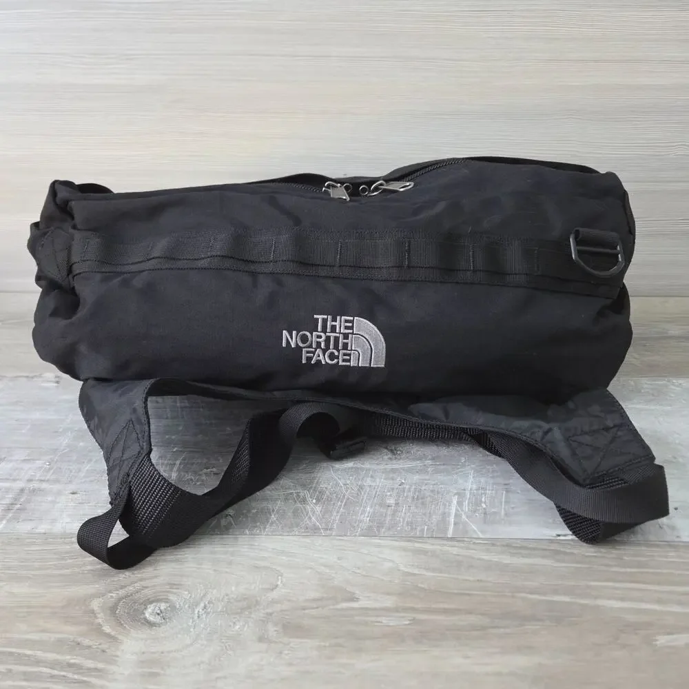 The North Face Black Backpack Convertible Duffel Small Travel Day Pack Bag
